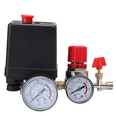 Imagen de WiMas regulador de la válvula control, del interruptor presión compresor aire con medidores, para
