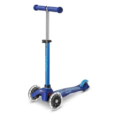 Imagen de Micro® Mini Micro Deluxe LED Patinete 3 Ruedas con iluminación Manillar Ajustable y Desmontable Antideslizante Niños Niñas 2 5 años