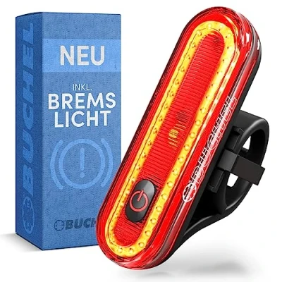 Imagen de DANSI Büchel Luz Trasera LED para Bicicleta, Recargable, homologada por StVZO