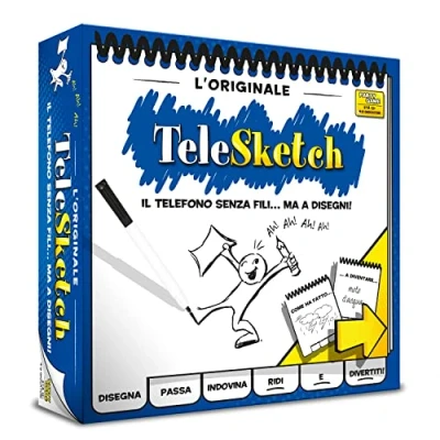 Imagen de Asmodee Telesketch, divertido juego de mesa, Party Game para toda la familia, 4 8 jugadores, 12+ años, edición en italiano