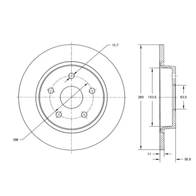 Imagen de Disco de freno TOMEX Brakes TX 73 01
