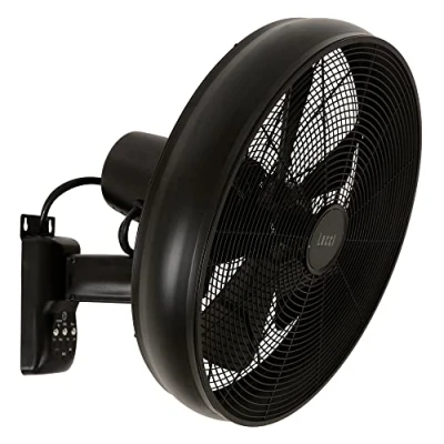 Imagen de LUCCI AIR Breeze Ventilador de pared con mando a distancia, acero, color negro