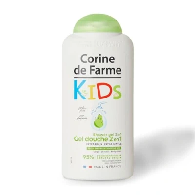 Imagen de Corine de Farme Gel Ducha 2 en 1 KIDS para Niños Producto Baño Piel y Cabello Extra Suave Perfume Pera Cosmético Natural Pieles Sensibles 300ml