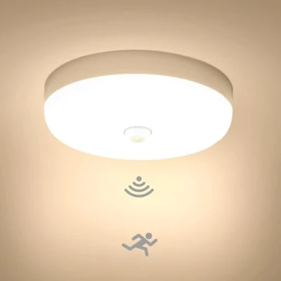 Imagen de Combuh Plafones LED con Sensor de Movimiento, 15W1500LM 3000K Blanco Cálido Redondo Lampara Techo Detector, Impermeabl IP56 Luz para Habitacion Balcón Pasillo Salon Cocina Baño Garaje