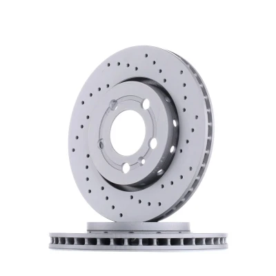 Imagen de ZIMMERMANN SPORT COAT Z 100.1241.52 Disco de freno 256 22 6/5 5 100 ventilación externa, perforado revestido altamente carbonizado