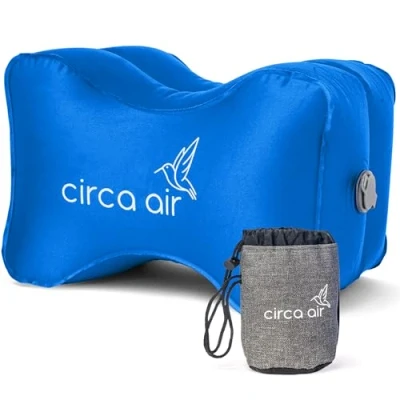 Imagen de Circa Air Almohada inflable de rodilla para personas que duermen lado, almohadas ortopédicas dormir, alivio la ciática, dolor espalda, piernas, cadera o articulaciones.