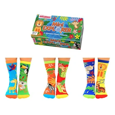 Imagen de United Oddsocks Mini Explorer 6 para niños, UK 9 12, EUR 27 30, US 9.5 13, Multicolor