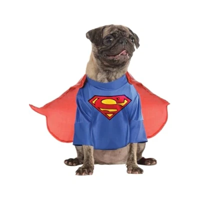 Imagen de Rubie&#039;S Disfraz de DC Comics para Mascotas, pequeño, Suministros Fiesta Superman, Multicolor, Cuello S, 12 Circunferencia, 17 Espalda, 11 Reino Unido