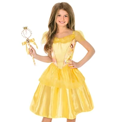 Imagen de Disney Oficial Disfraz Bella y Bestia Niña, Princesa Niña En Talla M