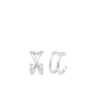 Imagen de Elli 2 PACK Crossed Pendientes, Mujer, Talla: One Size, Silver