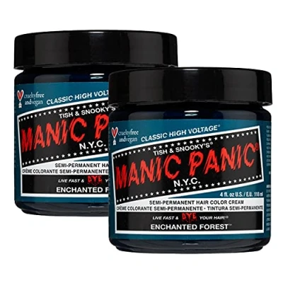 Imagen de Manic Panic Enchanted Forest Classic Creme, Vegan, Cruelty Free, Green Semi Permanent Hair Dye 2 x 118ml