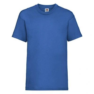 Imagen de Camiseta de manga corta para niños, la marca Fruit of the Loom, Unisex azul real 7 años
