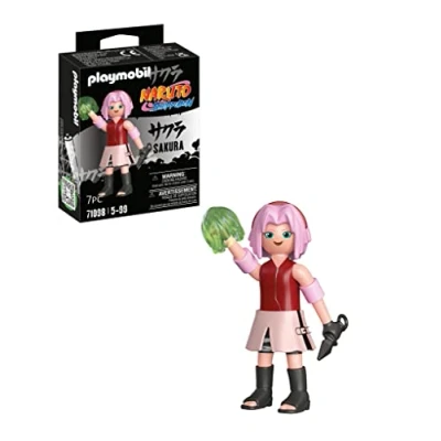 Imagen de PLAYMOBIL Naruto Shippuden 71098 Sakura con Kunai y Guante curativo, diversión de Juego Creativo para Fans del Anime Grandes Detalles Extras auténticos, Set 7 Piezas, a Partir 5 años