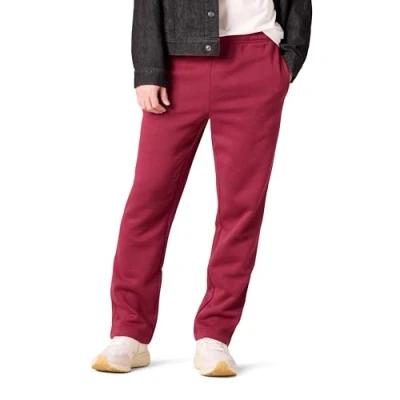 Imagen de Amazon Essentials Pantalones Deportivos de Forro Polar con Parte Inferior Abierta (Disponibles en Tallas Grandes y Largos Especiales) Hombre, Rojo, M