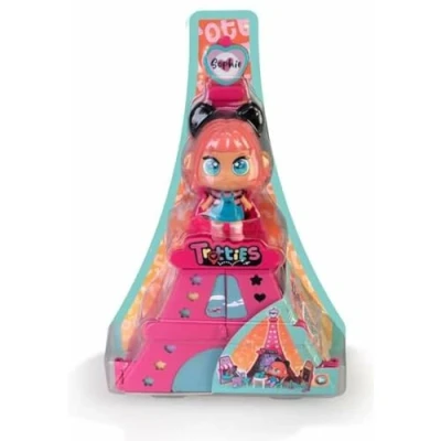 Imagen de Trotties Mini Sophie in Paris, Set de Juguete con Torre Eiffel Rosa, 1 muñeca y Muchos Accesorios, 3 escenarios Pegatinas para Decorar, Regalo + años, Famosa