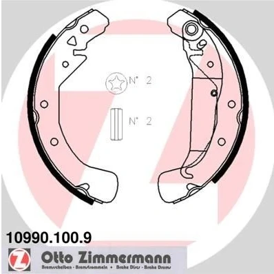 Imagen de ZIMMERMANN 10990.100.9 Zapatas de Freno 230 42 con palanca, Foto correspondiente a la entrega OPEL: Astra G Berlina, Combo C Tour, CC