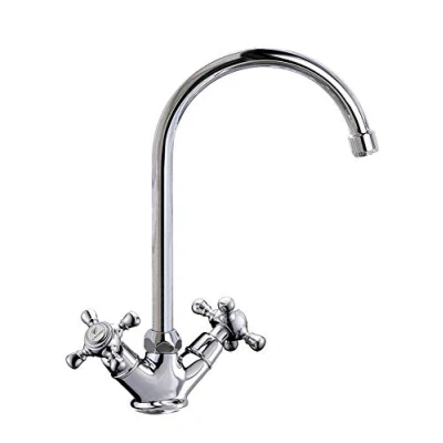 Imagen de Clever Grifo de cocina bimando repisa, color cromado