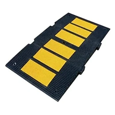 Imagen de PARKING FACIL Banda Reductora de Velocidad Vial Caucho Badenes para Garajes, Aparcamientos, Carreteras, Almacenes, etc. Tamaño: 5x90x50 cm Incluye tornillería 1 Unidad