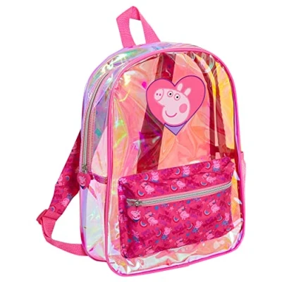 Imagen de Peppa Pig Mochila de natación para niñas, transparente, lavable, niños, bolsa playa, rosa, Taille unique