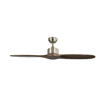 Imagen de TODOLAMPARA Ventilador de techo motor DC modelo LESTE Bronce, 2 aspas Roble, 5 velocidades, control remoto, temporizador, silencioso y bajo consumo, modo invierno verano, tamaño grande