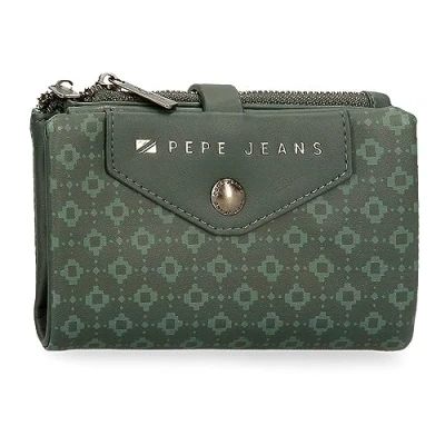 Imagen de Pepe Jeans Bethany Cartera con Tarjetero Verde 14,5x9x2 cms Piel sintética