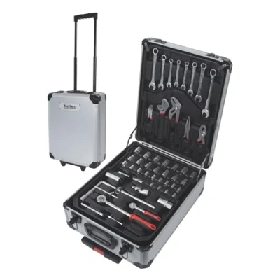 Imagen de Toolland Trolley de herramientas llenas, 260 piezas, incluidos contenidos, con 4 incrustaciones extraíbles, sobre ruedas.