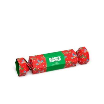 Imagen de Happy Socks 2 Pack Christmas Cracker Holly Box, coloridos y alegres, Calcetines para hombre mujer, Rojo Verde Blanco (41 46)