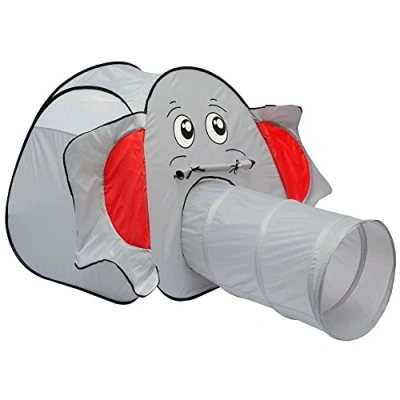 Imagen de LittleTom Tienda de campaña en Forma Elefante 100x100x102cm con Túnel Gris