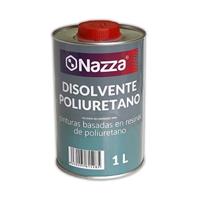 Imagen de Disolvente de poliuretano Nazza Para la limpieza y aplicación herramientas pinturas tanto transparentes como pigmentadas Envase Plástico 1 Litro