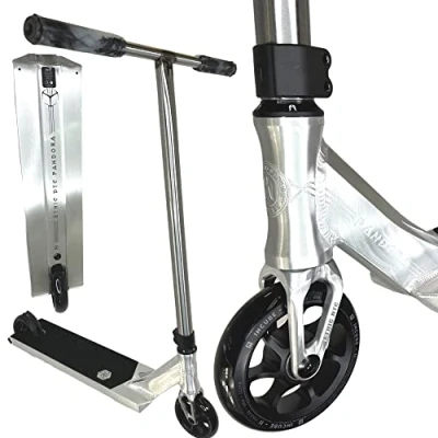 Imagen de F26 Ethic DTC Erawan I Pandora V2 Stunt Scooter Altura 80 90 cm Ligero Park Hybrid Street Tret Trick Niños Roller Lightweight Freestyle (Pandora, Plata, M 85 cm)