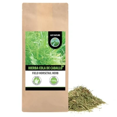 Imagen de Infusión de cola caballo (1kg), Té caballo, hierba cortada, suavemente seca, 100% pura y natural