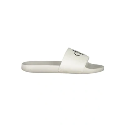Imagen de Calvin Klein Jeans Slide Monogram Sandalias planas, Hombre, Talla: 45, Triple bright white Zapatos