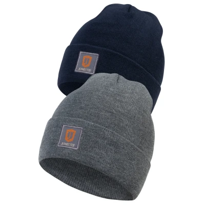 Imagen de Indicode Jeans 2 PACK Vulcano Gorro, Hombre, Talla: One Size, Navy lt grey mix