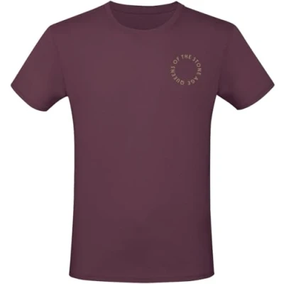 Imagen de Queens Of The Stone Age In Times New Roman Snakes Hombre Camiseta Burdeos M 100% algodón Regular