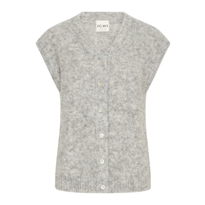 Imagen de ICHI Ihbelablue WA Chaleco, Mujer, Talla: Large, Light grey melange