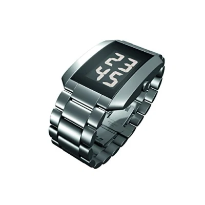 Imagen de Rosendahl Watch III Reloj digital de caballero cuarzo con correa acero inoxidable plateada sumergible a 50 metros