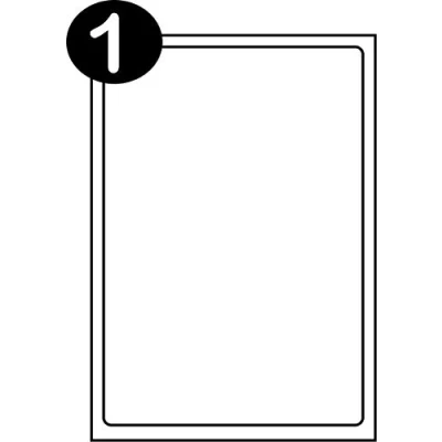 Imagen de SmithPackaging Etiquetas autoadhesivas A4, 1 etiqueta por hoja, 100 hojas, 199,6 x 289,1 mm, etiquetas,