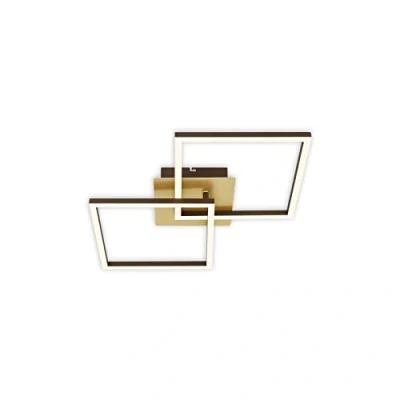 Imagen de BRILONER Leuchten LED Ceiling Light Settings Dimmable Swivelling Frame Gold Coloured Brown 620 x 368 73 mm