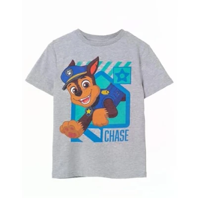 Imagen de Paw Patrol Boys De Camiseta Gris Diseño Cachorros Policía Chase Mercancía Auténtica Cómoda Y Elegante para Chicos Valientes