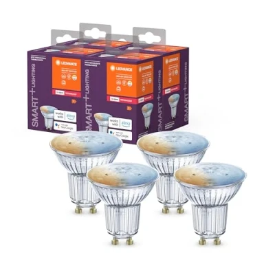 Imagen de LEDVANCE Lámpara Smart+ con tecnología ZigBee, 4,9W, PAR16, color de luz RGBW ajustable, base GU10, paquete 4