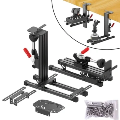 Imagen de Hotas Soporte de escritorio universal para Thrustmaster Warthog 10C &amp; ThrottleWinwing Orion 1&amp;2T.16000M FCSTCA Officer Pack AirbusVKB Gunfighter MK.lllLogitech X52X52 ProX55X56 (paquete