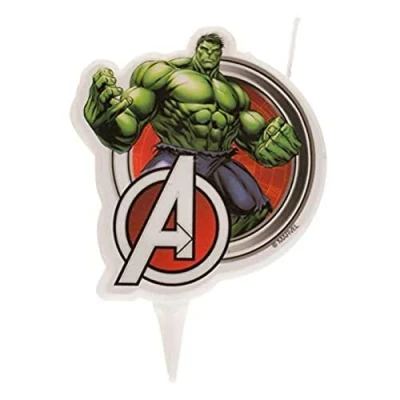 Imagen de Dekora 346221 Vela 2D de Hulk Los Vengadores para Decoración, Multicolor, 2x7x15 cm