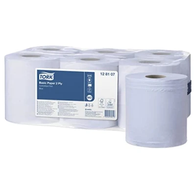 Imagen de Tork 128107 papel de secado Universal / Paños alimentación central compatibles con el sistema M2 6 x bobinas 2 capas Azul
