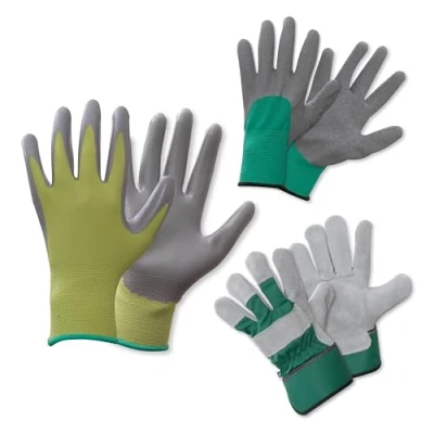 Imagen de Spear &amp; Jackson Kew Gardens Collection Juego de 3 guantes para sembrar y deshierbar, estilo maestro jardín aparejador (3 pares, pequeños)
