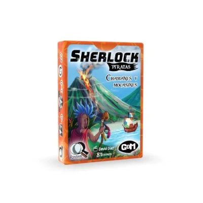 Imagen de GDM Games (GDMG6) Sherlock Piratas: Chamanes y Mocasines. Serie Q8 Tesoros Juego de Mesa Light Deduction Game 1 a 8 Jugadores Partir años. 60 min, GDM2151