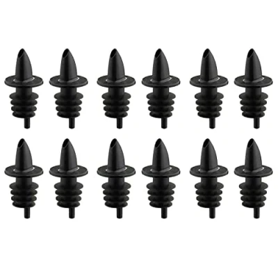 Imagen de Westmark 12 Vertedor de licor para botellas, Dispensador con tubo aire, Boquilla plástico, Jet Pour, Negro, 411020ES