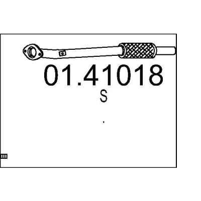 Imagen de MTS 01.41018 Tubo de escape 580 delante para silenciador intermedio FIAT: Grande Punto Hatchback