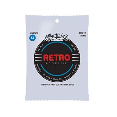 Imagen de Martin Cuerdas para guitarra acústica retro, tamaño mediano .013 .056 (MM13)