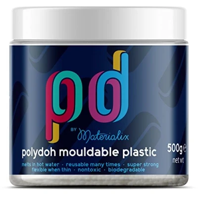 Imagen de Polydoh Plástico moldeable BLANCO 500g (también conocido como polymorph, plastimake o instamorph)