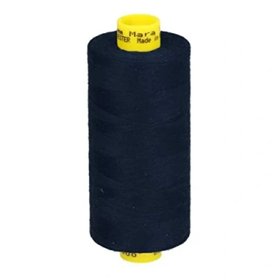 Imagen de Gutermann Mara 120 Hilo de coser poliéster, 1000 m, resistente a los rayos UV, color azul oscuro